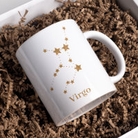 Symbole moderne Zodiac Gold Virgo | Élément Terre