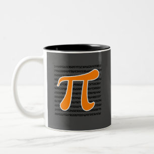 Tasse 2 Couleurs Symbole Pi Orange