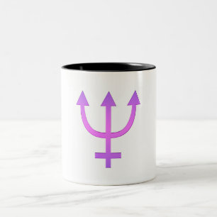 Tasse 2 Couleurs Symbole planétaire de Neptune Astrologie Zodiaque 