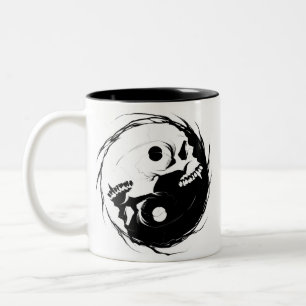 Tasse 2 Couleurs Symbole religieux de Dark Yin yang