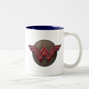 Tasse 2 Couleurs Symbole Wonder Woman sur les cercles concentrés