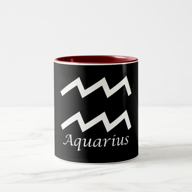 Tasse 2 Couleurs Symbole zodiaque "Aquarius" (Centre)