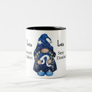 Tasse 2 Couleurs SYMBOLE Zodiaque Cute Leo Gnome
