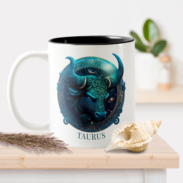 Tasse 2 Couleurs Symbole zodiaque de l'Imaginaire Taurus céleste (Créateur téléchargé)