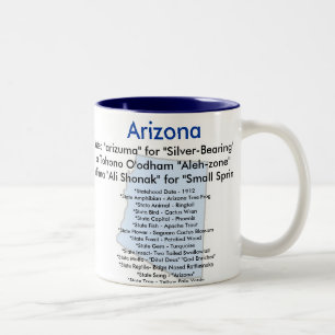 Tasse 2 Couleurs Symboles et carte de l'Arizona