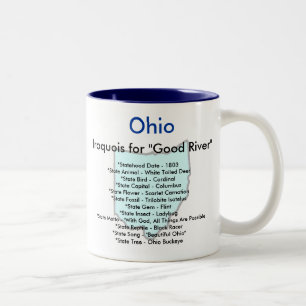 Tasse 2 Couleurs Symboles et carte de l'Ohio