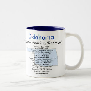 Tasse 2 Couleurs Symboles et carte de l'Oklahoma