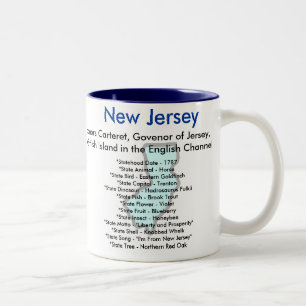 Tasse 2 Couleurs Symboles et carte de New Jersey