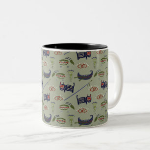 Tasse 2 Couleurs Symboles historiques Motif Abstrait