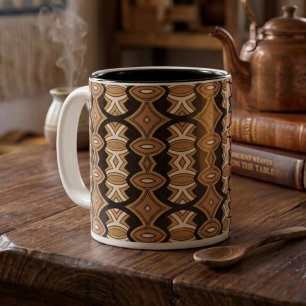 Tasse 2 Couleurs Symétrie diamant et ovale chic
