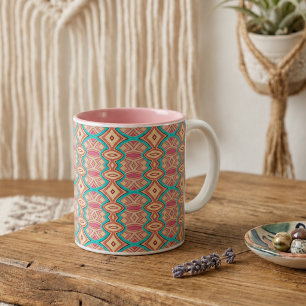 Tasse 2 Couleurs Symétrie douce en diamant et ovale
