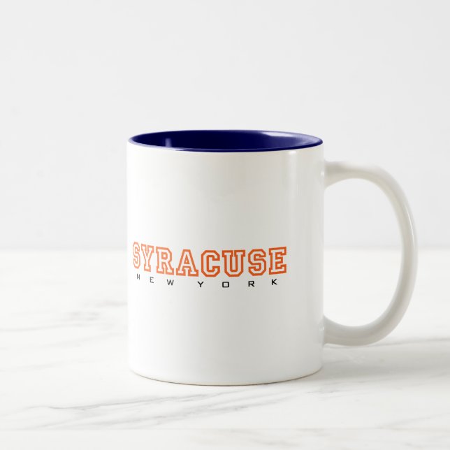 Tasse 2 Couleurs Syracuse, New York - lettres (Droit)