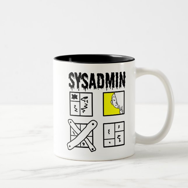 Tasse 2 Couleurs Sysadmin - Administrateur système (Droit)