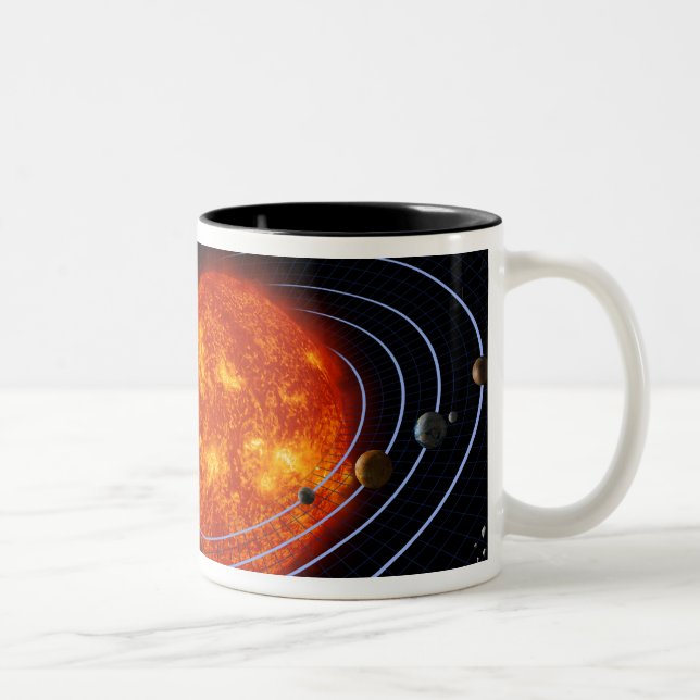 Tasse 2 Couleurs Système solaire 8 (Droit)