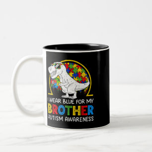 Tasse 2 Couleurs T Rex Je Porte Du Bleu Pour Ma Sensibilisation sur