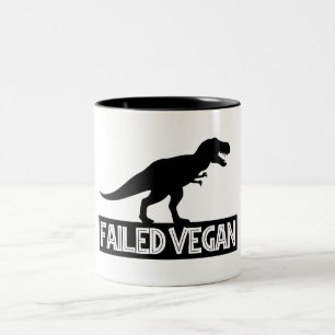 Tasse 2 Couleurs T-Rex Vegan ayant échoué