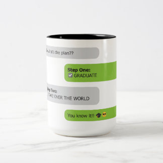 Tasse 2 Couleurs T-shirt Conversation du plan d'études