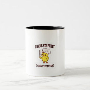 Tasse 2 Couleurs T-shirt de poulet du chef amusant - "J'ai la stabi