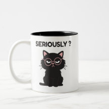 T-shirt drôle et sarcastique chat noir lunettes sé