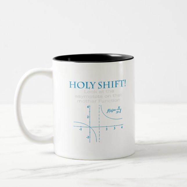 Tasse 2 Couleurs T-shirt Holy Shift Funny Math Asymptote Punny (Gauche)