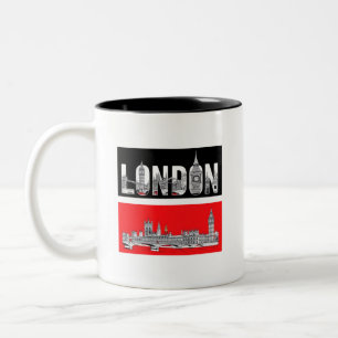 TASSE 2 COULEURS T-SHIRT LONDRES NOUVEAU DESIGNER DE MODE TEE