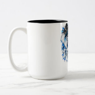 Tasse 2 Couleurs T-Shirt Loup Nordique – Forêt de Montagne Sauvage
