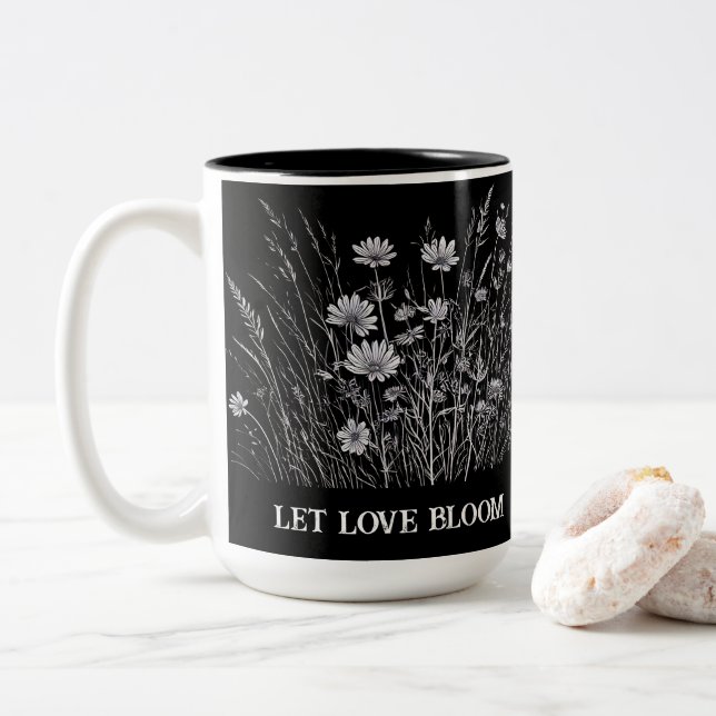 Tasse 2 Couleurs T-shirt Love Bloom (Avec donut)