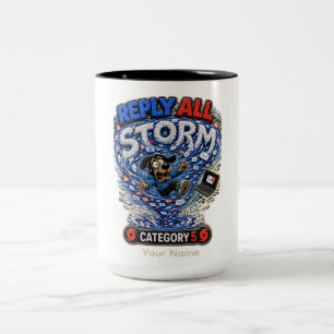 Tasse 2 Couleurs T-Shirt Personnalisé "Répondre à Tous" pour l'Humo