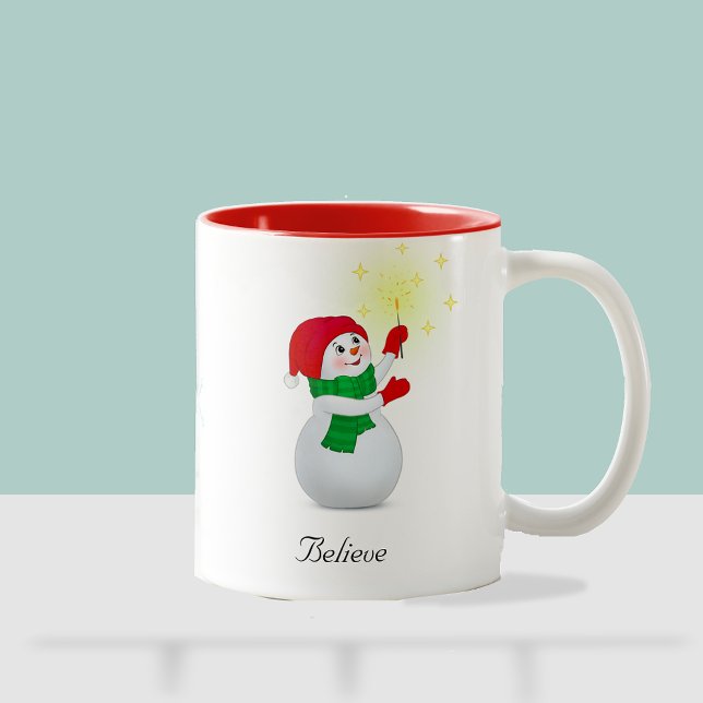 Tasse 2 Couleurs T-shirt Snowman (Créateur téléchargé)