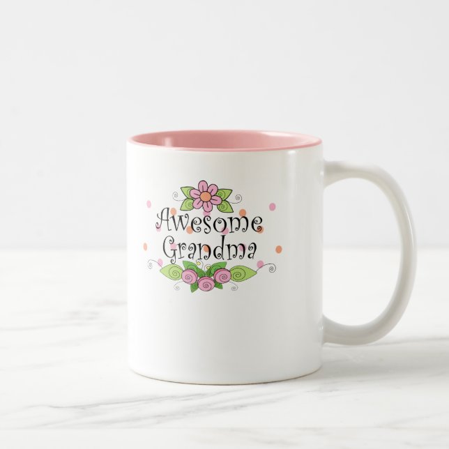 Tasse 2 Couleurs T-shirt Super Mémé (Droit)