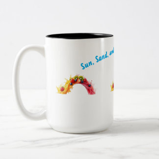 Tasse 2 Couleurs T-Shirt Vibes Été Tropical