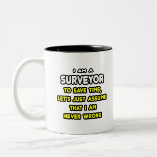 Tasse 2 Couleurs T-shirts et cadeaux amusants de l'arpenteur