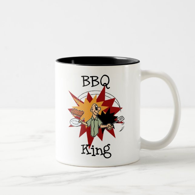 Tasse 2 Couleurs T-shirts et cadeaux BBQ King (Droit)