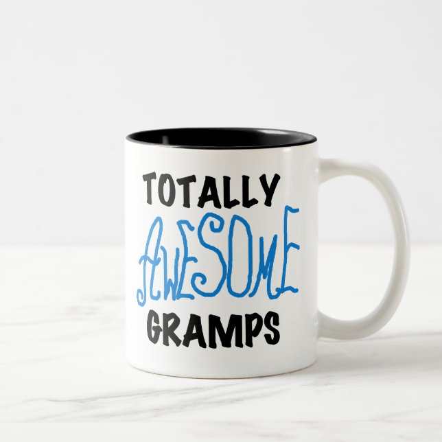 Tasse 2 Couleurs T-shirts et cadeaux Blue Totally Awesome Gramps (Droit)