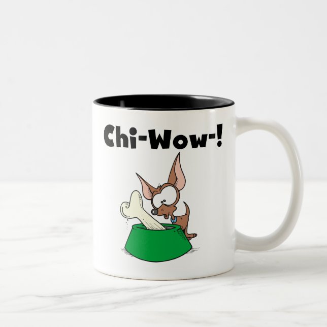 Tasse 2 Couleurs T-shirts et cadeaux Chihuhua Chi-Wow (Droit)