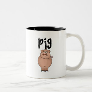 Tasse 2 Couleurs T-shirts et cadeaux d'animal de ferme de porc