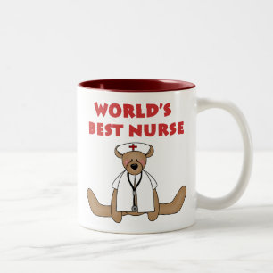 Tasse 2 Couleurs T-shirts et cadeaux de Bear World's Best Nurse
