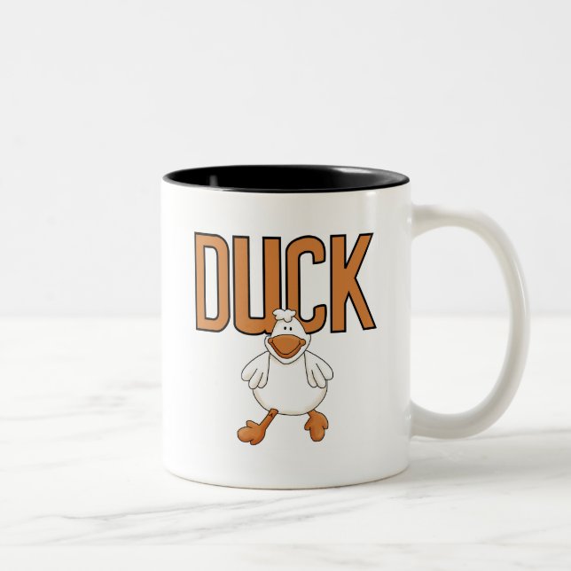 Tasse 2 Couleurs T-shirts et cadeaux de canard (Droit)