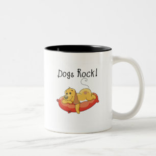 Tasse 2 Couleurs T-shirts et cadeaux de roche de chiens