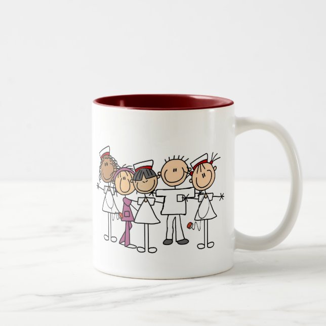 Tasse 2 Couleurs T-shirts et cadeaux de semaine d'infirmières (Droit)