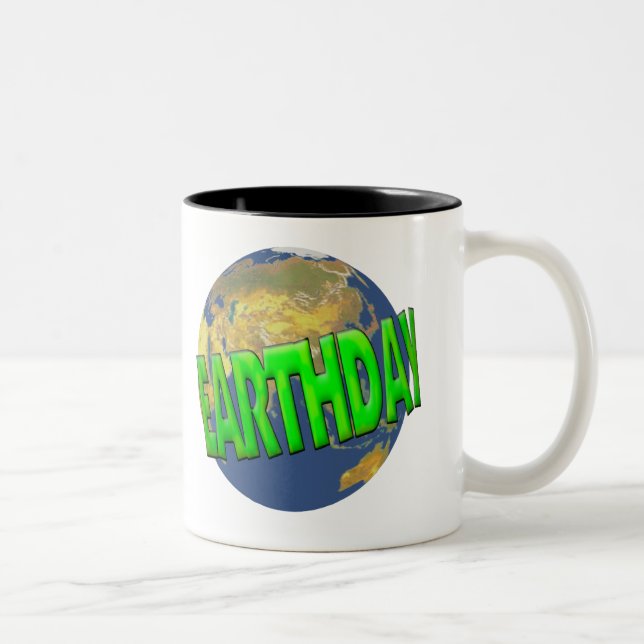 Tasse 2 Couleurs T-shirts et cadeaux d'Earthday (Droit)