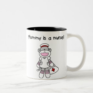 Tasse 2 Couleurs T-shirts et cadeaux d'infirmière de maman de singe