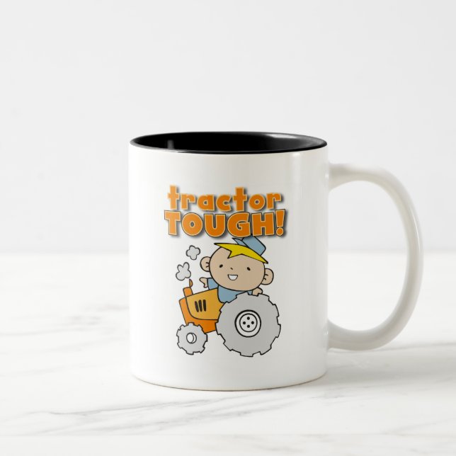 Tasse 2 Couleurs T-shirts et cadeaux durs de tracteur (Droit)