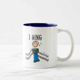Tasse 2 Couleurs T-shirts et Cadeaux Je Chante Masculins