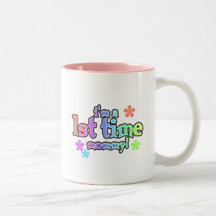 Tasse 2 Couleurs T-shirts et cadeaux Mommy-Rainbow 1st Time