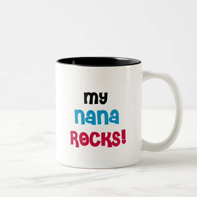 Tasse 2 Couleurs T-shirts et cadeaux My Nana Rocks (Droit)