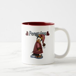 Tasse 2 Couleurs T-shirts et cadeaux Penguin en raquettes