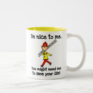 Tasse 2 Couleurs T-shirts et Cadeaux pour Pompiers Sauveurs de Vie