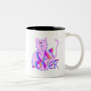 Tasse 2 Couleurs T-shirts et cadeaux roses d'amoureux des chats