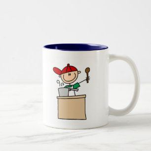 Tasse 2 Couleurs T-shirts et cadeaux Stick Figure Cook homme